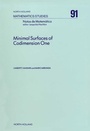 Cover: Minimal Surfaces of Codimension One - Elsevier