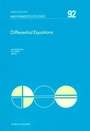 Cover: Differential Equations - North-Holland