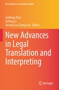 Cover: New Advances in Legal Translation and Interpreting - Springer