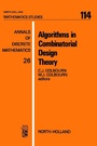 Cover: Algorithms in Combinatorial Design Theory - North-Holland