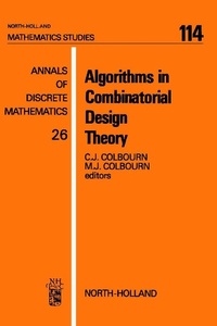 Abbildung von: Algorithms in Combinatorial Design Theory - North-Holland