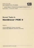 Cover: Recent Topics in Nonlinear PDE II - Elsevier