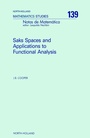 Cover: Saks Spaces and Applications to Functional Analysis - Elsevier