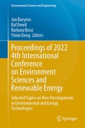 Cover: Proceedings of 2022 4th International Conference on Environment Sciences and Renewable Energy - Springer