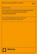 Cover: Verlustverrechnung bei Personengesellschaften und anderen transparent besteuerten Gesellschaftsformen - Nomos