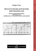 Cover: Geschichte der reellen Funktionen einer Ver&auml;nderlichen - WTM-Verlag