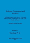 Cover: Religion, Community and Territory, Volume 2 - British Archaeological Reports Oxford Ltd