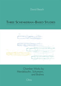 Abbildung von: Three Schenkerian-Based Studies - Georg Olms Verlag