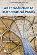 Cover: An Introduction to Mathematical Proofs - CRC Press