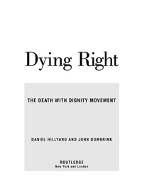 Enlarge image Cover: Dying Right - Routledge
