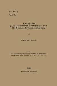 Abbildung von: Katalog der galaktozentrischen Bahnelemente von 353 Sternen der Sonnenumgebung - Springer