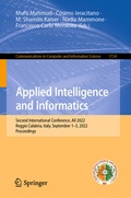 Cover: Applied Intelligence and Informatics - Springer