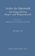 Cover: Archiv f&uuml;r Diplomatik, Schriftgeschichte, Siegel- und Wappenkunde - B&ouml;hlau