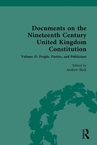 Bild: Documents on the Nineteenth Century United Kingdom Constitution - Routledge
