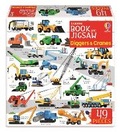 Cover: Usborne Book and Jigsaw Diggers and Cranes - Usborne Publishing Ltd