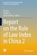 Cover: Report on the Rule of Law Index in China 2 - Springer