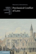 Cover: Preclassical Conflict of Laws - Cambridge University Press