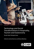 Cover: Technology and Social Transformations in Hospitality, Tourism and Gastronomy - CABI Publishing