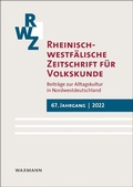 Cover: Rheinisch-Westf&auml;lische Zeitschrift f&uuml;r Volkskunde 67 (2022) - Waxmann