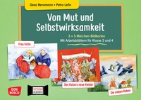 Abbildung von: Von Mut und Selbstwirksamkeit - 3 x 5 Märchen-Bildkarten. Mit Arbeitsblättern für Klasse 3 und 4. Kamishibai Bildkartenset - Don Bosco Medien