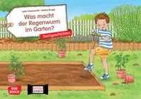 Abbildung von: Was macht der Regenwurm im Garten? Kamishibai Bildkartenset - Don Bosco Medien