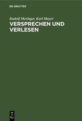 Cover: Versprechen und Verlesen - De Gruyter