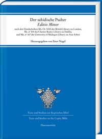 Abbildung von: Der sahidische Psalter. <i>Editio Minor</i> - Harrassowitz Verlag