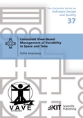 Cover: Consistent View-Based Management of Variability in Space and Time - KIT Scientific Publishing