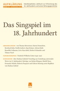 Cover: Aufkl&auml;rung 34: Das Singspiel im 18. Jahrhundert - Meiner