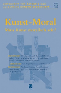 Abbildung von: Zeitschrift für Ästhetik und Allgemeine Kunstwissenschaft, Bd. 67/2 - Meiner