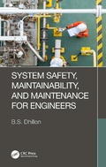 Cover: System Safety, Maintainability, and Maintenance for Engineers - CRC Press
