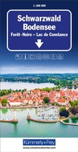 Cover: K&uuml;mmerly+Frey Strassenkarte Schwarzwald, Bodensee 1:200.000 - Hallwag K&uuml;mmerly+Frey