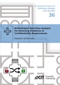 Cover: Architectural Data Flow Analysis for Detecting Violations of Confidentiality Requirements - KIT Scientific Publishing