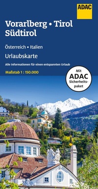 Abbildung von: ADAC Urlaubskarte Österreich 06 Vorarlberg, Tirol, Südtirol 1:150.000 - ADAC Kartografie ein Imprint von MAIRDUMONT