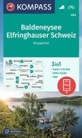 Cover: KOMPASS Wanderkarte 493 Baldeneysee, Elfringhauser Schweiz, Wuppertal 1:25.000 - KOMPASS-Karten