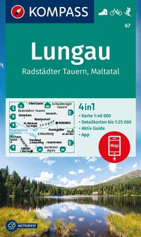 Abbildung von: KOMPASS Wanderkarte 67 Lungau, Radstädter Tauern, Maltatal 1:40.000 - KOMPASS-Karten
