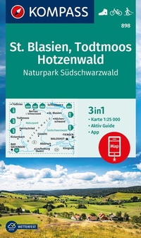 Abbildung von: KOMPASS Wanderkarte 898 St. Blasien, Todtmoos, Hotzenwald, Naturpark Südschwarzwald 1:25.000 - KOMPASS-Karten