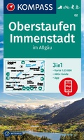 Abbildung von: KOMPASS Wanderkarte 02 Oberstaufen, Immenstadt im Allgäu 1:25.000 - KOMPASS-Karten