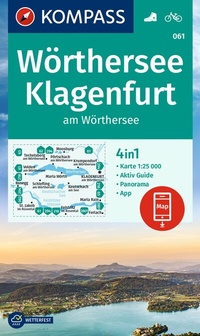 Abbildung von: KOMPASS Wanderkarte 061 Wörthersee, Klagenfurt am Wörthersee 1:25.000 - KOMPASS-Karten
