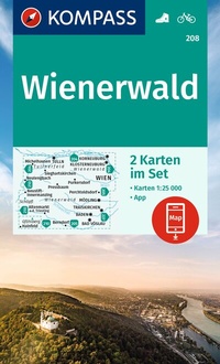 Abbildung von: KOMPASS Wanderkarten-Set 208 Wienerwald (2 Karten) 1:25.000 - KOMPASS-Karten