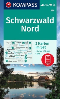 Abbildung von: KOMPASS Wanderkarten-Set 886 Schwarzwald Nord (2 Karten) 1:50.000 - KOMPASS-Karten