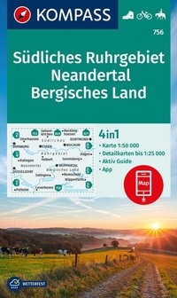 Abbildung von: KOMPASS Wanderkarte 756 Südliches Ruhrgebiet, Neandertal, Bergisches Land 1:50.000 - KOMPASS-Karten