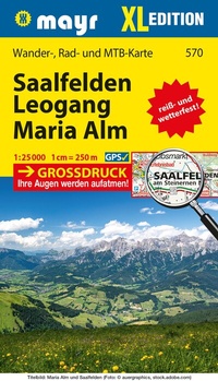 Abbildung von: Mayr Wanderkarte Saalfelden - Leogang - Maria Alm XL 1:25.000 - WALTER MAYR VERLAG