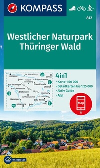 Abbildung von: KOMPASS Wanderkarte 812 Westlicher Naturpark Thüringer Wald 1:50.000 - KOMPASS-Karten