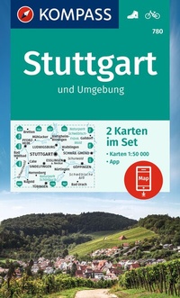 Abbildung von: KOMPASS Wanderkarten-Set 780 Stuttgart und Umgebung (2 Karten) 1:50.000 - KOMPASS-Karten