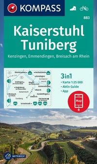 Abbildung von: KOMPASS Wanderkarte 883 Kaiserstuhl, Tuniberg, Kenzingen, Emmendingen, Breisach am Rhein 1:25.000 - KOMPASS-Karten