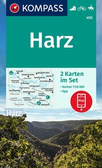 Abbildung von: KOMPASS Wanderkarten-Set 450 Harz (2 Karten) 1:50.000 - KOMPASS-Karten