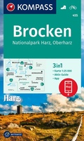 Abbildung von: KOMPASS Wanderkarte 455 Brocken, Nationalpark Harz, Oberharz 1:25.000 - KOMPASS-Karten