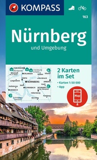 Abbildung von: KOMPASS Wanderkarten-Set 163 Nürnberg und Umgebung (2 Karten) 1:50.000 - KOMPASS-Karten