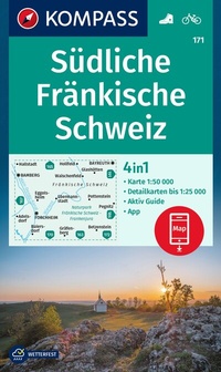 Abbildung von: KOMPASS Wanderkarte 171 Südliche Fränkische Schweiz 1:50.000 - KOMPASS-Karten